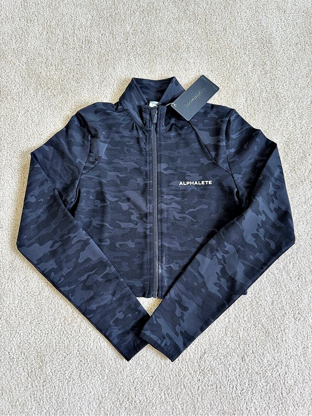 ALPHALETE Premium Full-Zip Track Jacket Black Small